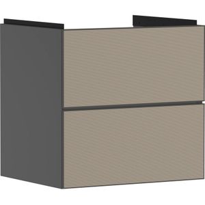 hansgrohe Xevolos E Waschtischunterschrank Schiefergrau Matt 580/475 mit 2 Schubkästen für Waschtisch, 54177390