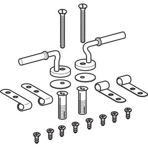 Geberit GE Set Scharniere für WC-Sitz Opus verchromt, 598090000