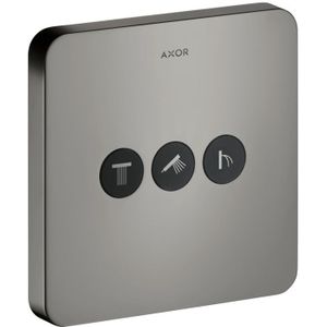 AXOR ShowerSelect Ventil Unterputz softsquare für 3 Verbraucher Polished Black Chrome, 36773330