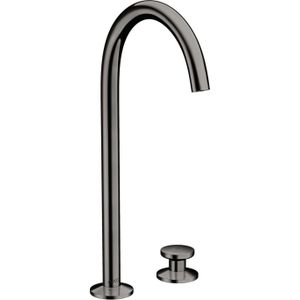AXOR One 2-Loch Waschtischmischer Select 260 mit Push-Open Ablaufgarnitur Polished Black Chrome, 48060330