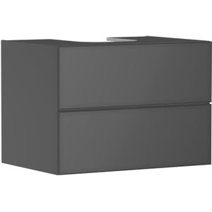 hansgrohe Xevolos E Waschtischunterschrank Schiefergrau Matt 780/550 mit 2 Schubkästen für Konsolen Aufsatzwaschtisch geschliffen, 54189770