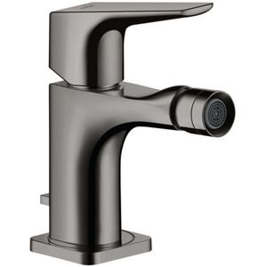 AXOR Citterio E Einhebel-Bidetmischer mit Hebelgriff und Zugstangen-Ablaufgarnitur Polished Black Chrome, 36121330