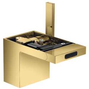 AXOR MyEdition Einhebel-Bidetmischer mit Push-Open Ablaufgarnitur ohne Platte Polished Gold Optic, 47212990