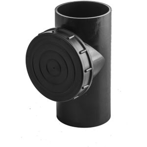 Wavin PE-Abfluss, Reinigungsrohr 90 Grad d 90/90, 3003738
