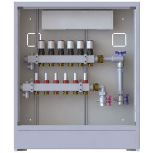 Danfoss Station UnoFloor Basic 6R 6 HK, rechts mit WMZ-Set, 230V, 088X3126