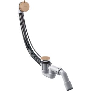 AXOR Komplettset Ablauf- und Überlaufgarnitur für Normalwannen Brushed Red Gold, 58316310