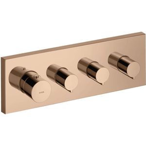 AXOR ShowerSolutions Thermostatmodul 360/120 Unterputz eckig für 3 Verbraucher Polished Red Gold, 10751300