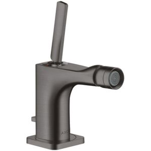 AXOR Citterio E Einhebel-Bidetmischer mit Pingriff und Zugstangen-Ablaufgarnitur Brushed Black Chrome, 36120340