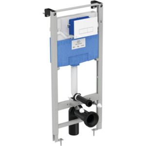 Ideal Standard WC-Vorwandelement-Paket ProSys mit Betätigungsplatte Oleas M2, Weiß, R0214AC