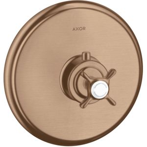 AXOR Montreux Thermostat Unterputz mit Kreuzgriff Brushed Red Gold, 16810310
