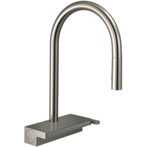 Hansgrohe HG Spültischmischer 170 Aquno Select M81 Ausziehbrause 3jet sBox edelstahl-optik, 73831800