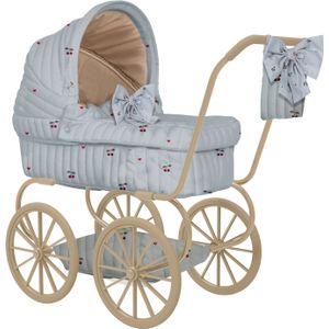 Konges Slojd - Minnie Bow Poppenwagen - Cherry Blue Coeur