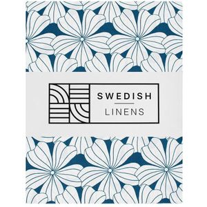 Swedish Linens - Jr. Bed Ledikant Hoeslaken Flowers (70x140cm)