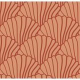 Swedish Linens - Kussensloop Seashells (60x70cm) - Kussensloop - Terracotta Burgundy