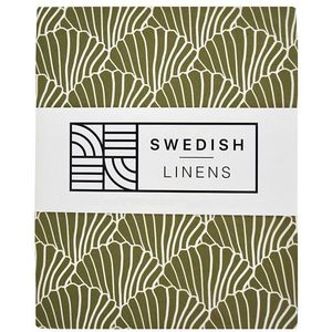 Swedish Linens - Jr. Bed Ledikant Hoeslaken Seashells (70x160cm)