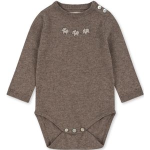 Konges Slojd - Nubi knit romper - Bunny Brown Melange