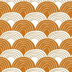 Swedish Linens - Kussensloop Rainbows (50x75 cm) - Kussensloop - Cinnamon Brown