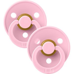 BIBS - Colour  Fopspeen Natuurrubber (2 stuks) Baby Pink
