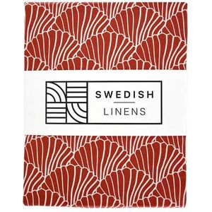 Swedish Linens - Jr. Bed Ledikant Hoeslaken Seashells (70x160cm)
