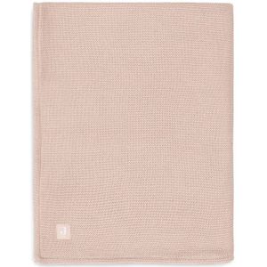 Jollein - Deken Ledikant 100x150cm Basic Knit - Dekentje Baby - Wild Rose/Fleece