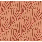Swedish Linens - Kussensloop Seashells (50x75 cm) - Kussensloop - Terracotta Burgundy