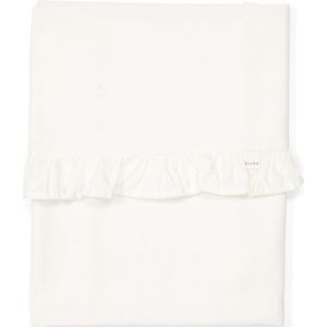 Koeka baby wieglaken Ruffle - wit - 80x100cm