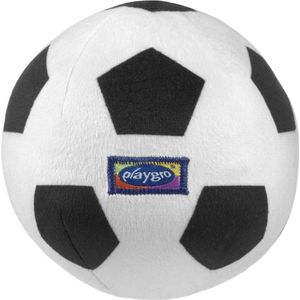 Playgro Baby Pluche Voetbal - Mijn Eerste Bal - Zwart Wit - Belletje - 13cm