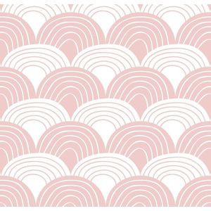 Swedish Linens - Kussensloop Rainbows (50x75 cm) - Kussensloop - Nudy Pink