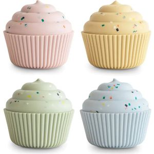 Mushie - Siliconen  Cupcake - Set van 4