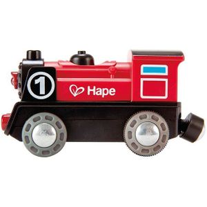 Hape Speelgoed - Houten treinbaan locomotief op batterij