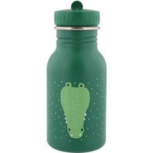 Trixie Drinkfles - Mr. Crocodile - RVS Waterfles voor kinderen - 350ml - Lekvrije Fles - Groen