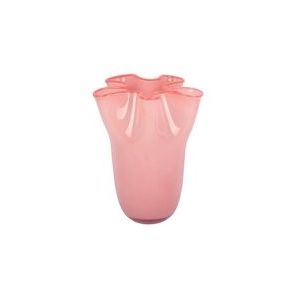 Present Time Vaas Ruffles - Roze - Ø23cm - Glas 8714302753114