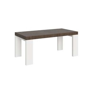 Itamoby Uitschuifbare tafel 90x180/440 cm Roxell Mix Walnoot blad Witte essen poten - 8050598045961