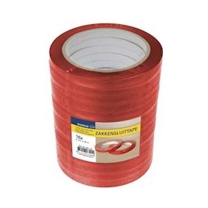 Raadhuis zakkensluittape 9mm x 66m PVC rood krimp a 16 rol - RD-351361-16