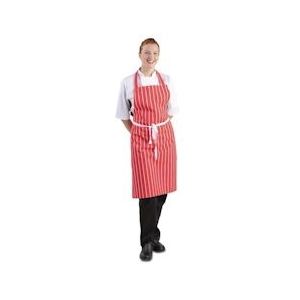 Whites Chefs Clothing Whites halterschort rood-wit gestreept - Multi-materiaal A532