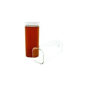 Mulex glas 8-delig vierkant glas borosilicaatglas 400 ml transparant - transparant Glas MX-151432-4x