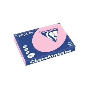 Clairefontaine Trophée Pastel, gekleurd papier, A3, 80 g, 500 vel, roze - 669322