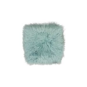 Stoelpad schapenvacht turquoise vierkant - stoelkussen LxB - blauw 18373