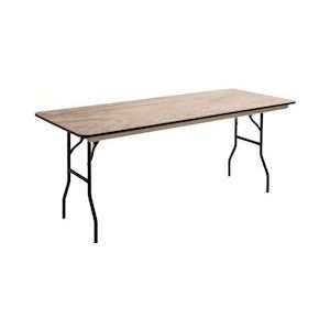 Oviala Business MobeventPro houten klaptafel 180 x 76 x 76cm x10 - bruin Massief hout 103663