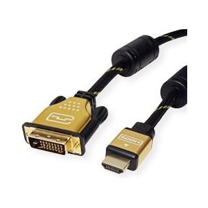 ROLINE GOLD Monitorkabel DVI (24+1) - HDMI, M/M, 1,5 m - meerkleurig 11.04.5896