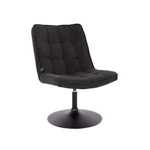 SVITA HENRY lounge stoel gestoffeerde stoel draaifauteuil draaivoet lounge stoel snoer zwart - zwart Multi-materiaal 98191