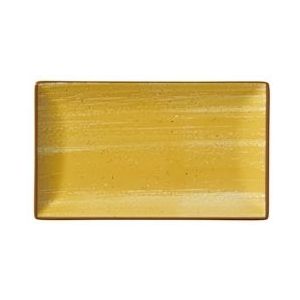 METRO Professional Plat bord Madleen, steengoed, 25 x 14,5 cm, geel, 6 stuks - geel Steengoed 483845