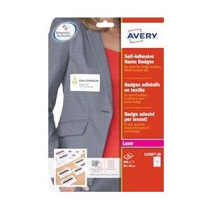 AVERY Zelfklevende badge ft 63,5 x 29,6 mm, doos van 540 stuks, wit - wit L4784-20