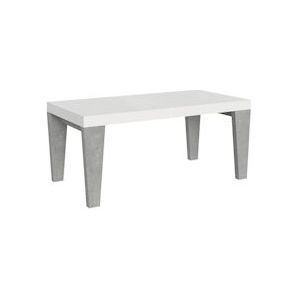 Itamoby Uitschuifbare tafel 90x180/440 cm Spimbo Mix wit essenblad cement poten - 8050598046791