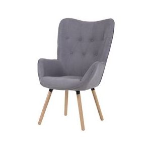 SVITA CLEO wing chair relaxfauteuil TV fauteuil fauteuil leesstoel grijs - grijs Textiel 91065
