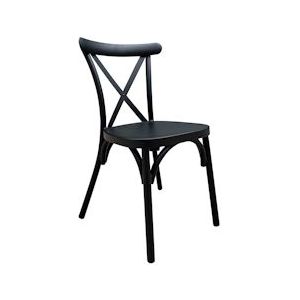 Oviala Business Zwarte aluminium terrasstoel - zwart 111128