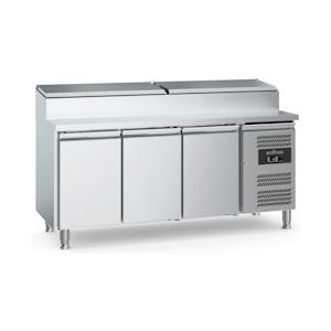 CombiSteel Gastro Roestvrij Staal Gekoelde Balie Saladette 3 Deuren 417l 3x 1/1GN +2/+8°C - zilver Roestvrij staal 79505195