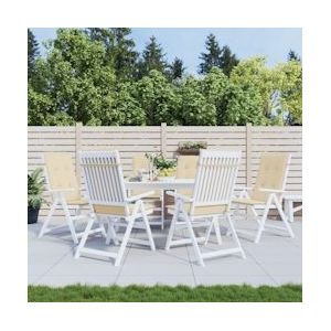 vidaXL Tuinstoelkussens 6 st 120x50x3 cm beige - 314107