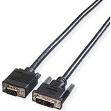 ROLINE DVI-VGA kabel, DVI (12+5) - HD15 M/M, 2 m - zwart 11.04.5420