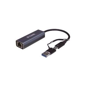 D-Link DUB-2315 USB naar 2.5G Adapter, USB-C/USB, Wake-On-LAN - zwart DUB-2315